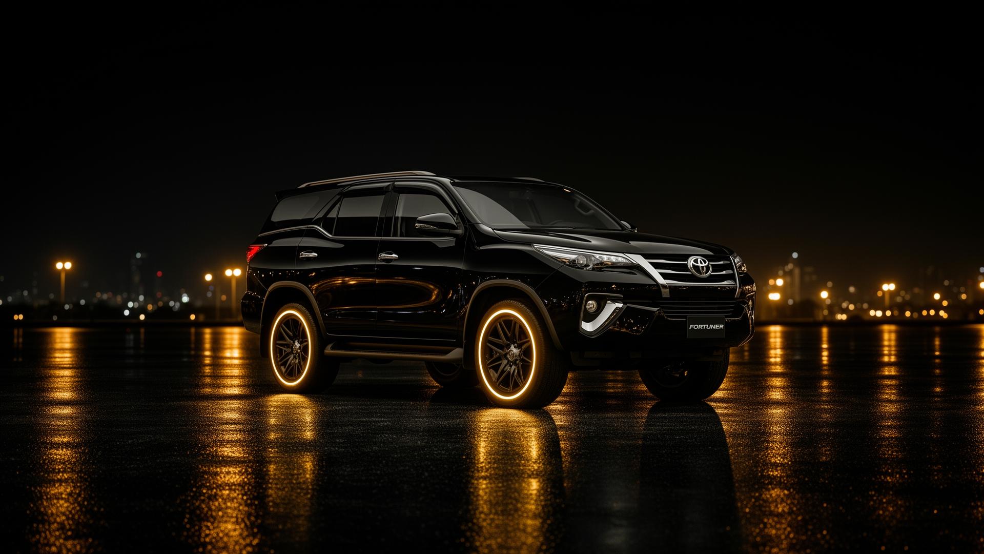 Toyota Fortuner hitam — armada PT Yanda Group Indonesia